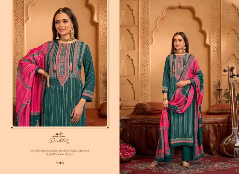 Calista 101 By Shiddat Viscose Pashmina Dress Material 